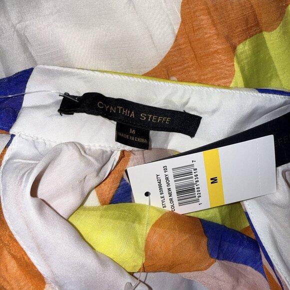 New Cynthia Steffe Halter Maxi Dress Size Medium Multicolor Rayon Blend Boho - Picture 5 of 7